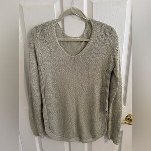 Harper V-Neck Sweater - Light Gray